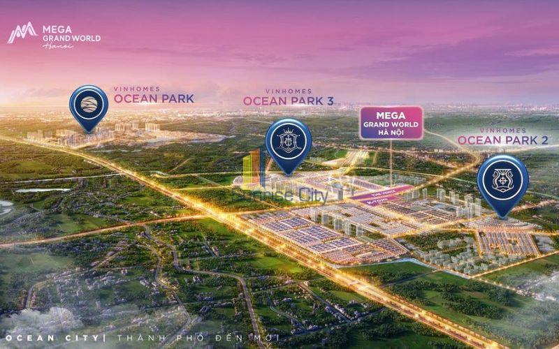 Mega Grand World Hà Nội - Trung tâm giao thương đẳng cấp quốc tế phía Đông Hà Nội 3 Mega Grand World thừa hưởng các tiện ích đẳng cấp từ những Ocean Park xung quanh